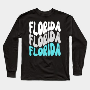 Retro Florida Usa State Long Sleeve T-Shirt